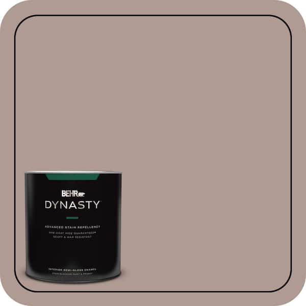 BEHR DYNASTY 1 qt. #N170-4 Coffee with Cream One-Coat Hide Semi-Gloss Enamel Interior Stain-Blocking Paint and Primer