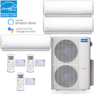 Olympus 42,000 BTU 4-ton 3-Zone 22.4 SEER Ductless Mini-Split AC and Heat Pump with 12K+12K+18K & 3-16ft. Lines -230V