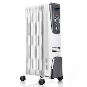 1500 W Electric Radiator Space Heater Radiant with Adjustable Thermostat, Overheat and Tip-Over Protection