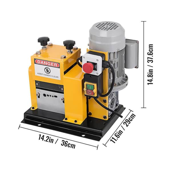 VEVOR Wire Stripping Machine 0.079 in. to 0.79 in. OD Automatic Wire Strip Tool 4 Cutting Channel 5-Blade for Copper Recycling