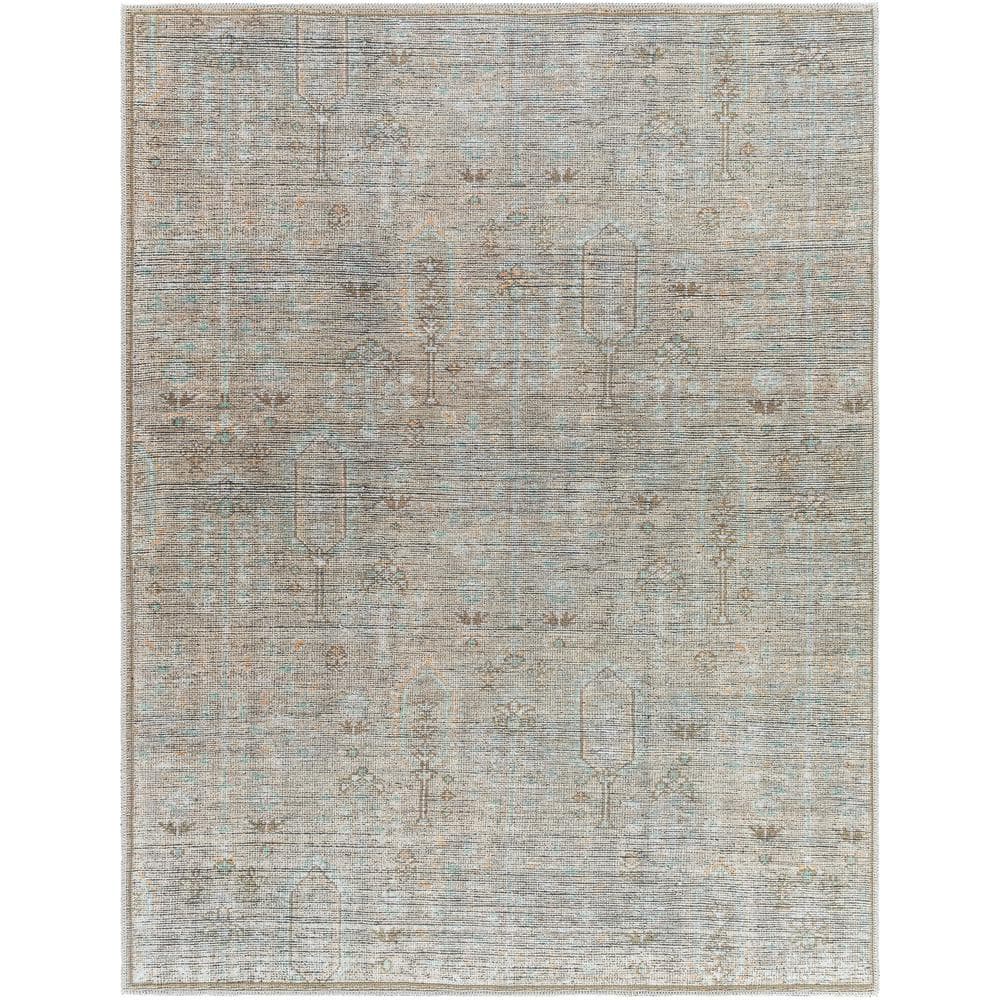 Livabliss Becki Owens Darling Taupe/Ice Blue Traditional Machine ...