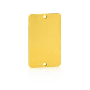 1-Gang Blank Coverplate for Temporary Power Portable Outlet Box, Yellow