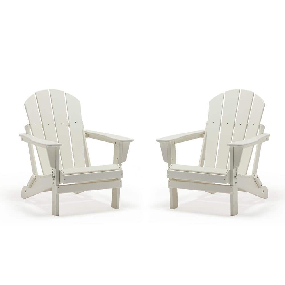 White Folding Plastic Adirondack Chair Set Of 2 ADK 2SET BS 2 The   Metal Adirondack Chairs Adk 2set Bs 2 64 1000 