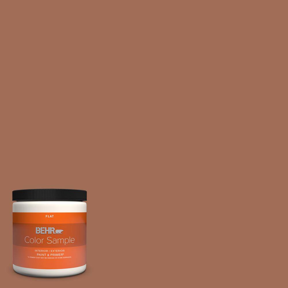 BEHR PREMIUM PLUS 8 oz. 230F6 Earth Tone Flat Interior/Exterior Paint