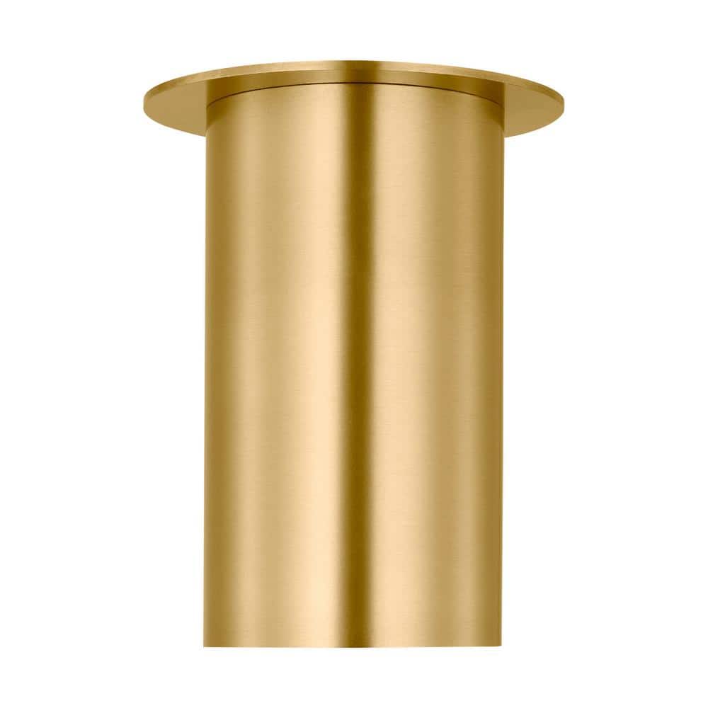 Archer 5.5 in. 1-Light Satin Brass Small Flush Mount with Steel Shade and No Bulbs Included price history on PriceWatchPro