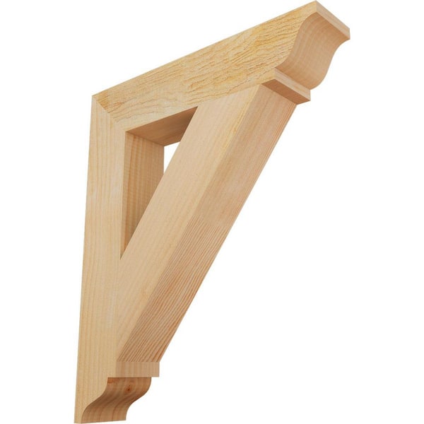 Ekena Millwork 4 in. x 24 in. x 20 in. Douglas Fir Traditional Rough Sawn Bracket