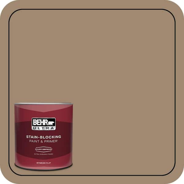 BEHR ULTRA 1 qt. #700D-5 Toffee Crunch Extra Durable Flat Interior Paint & Primer