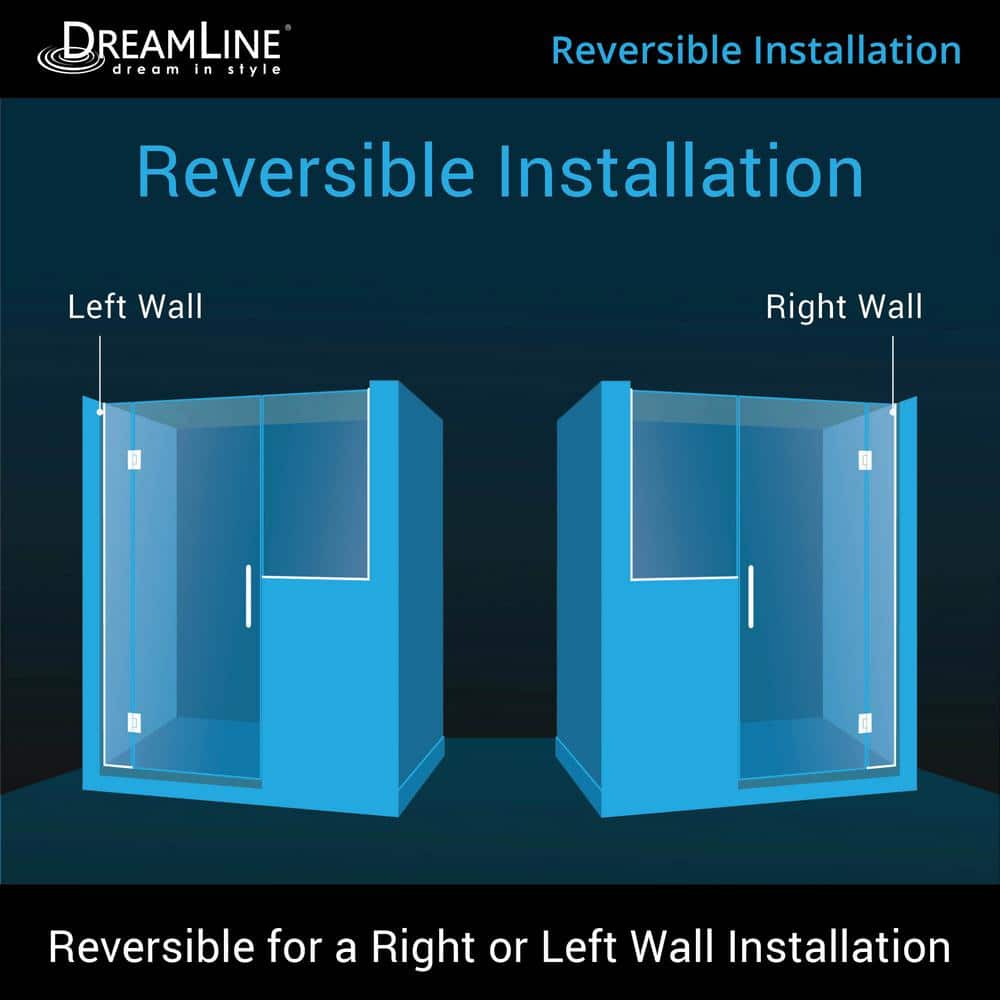 Unidoor-X 60" Frameless Hinged Shower Door with ClearMax Technology