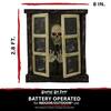 33 in. Battery Operated Animated Window Skeleton with Flashing Red Eyes Halloween Prop