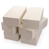 Angel Sar 9 in. x 4.5 in. x 2.5 in. 6 Pieces Alumina and Silicon Insulating Fire Brick for Oven Kilns Blacksmith Fireplaces Forges WR51EY39
