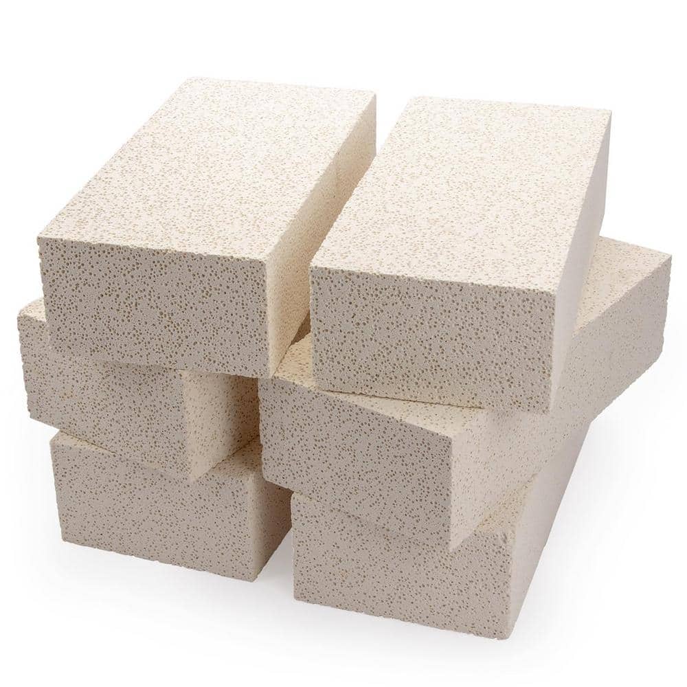 9 in. x 4.5 in. x 2.5 in. 6 Pieces Alumina and Silicon Insulating Fire Bric