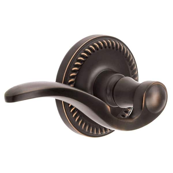 Grandeur Newport Rosette Timeless Bronze with Privacy Left Handed Bellagio Lever
