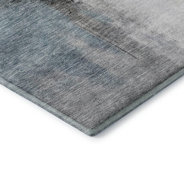 Mayfield Premium Machine Washable Abstract AMF1097 Blue 9 ft. x 12 ft. Area Rug