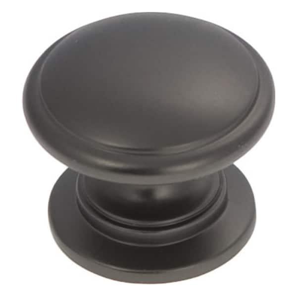 HICKORY HARDWARE 1 .25 in. Black Mist Classic Zinc Cabinet Knob Cabinet Knob ( 1 -Pack)