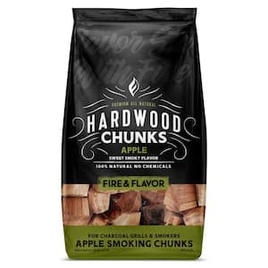 Premium All Natural Smoking Wood Chunks, 4 Pounds, Apple, Sweet & Fruity