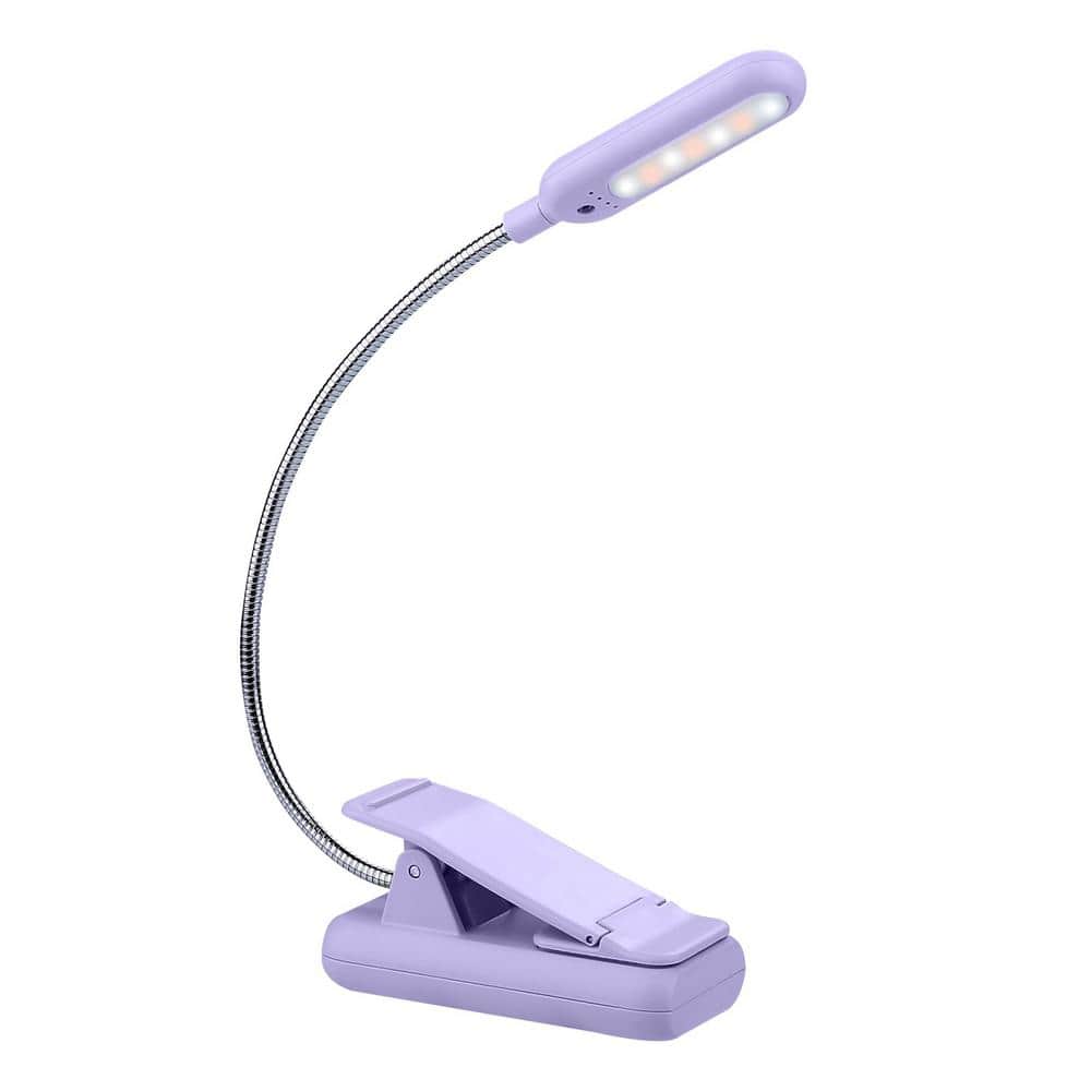 Classic Clip-On 3.7 Volt 50 Lumen Integrated LED Reading Clamp Work Light Battery Operated 3.94 in. Tool Only in Purple price history on PriceWatchPro