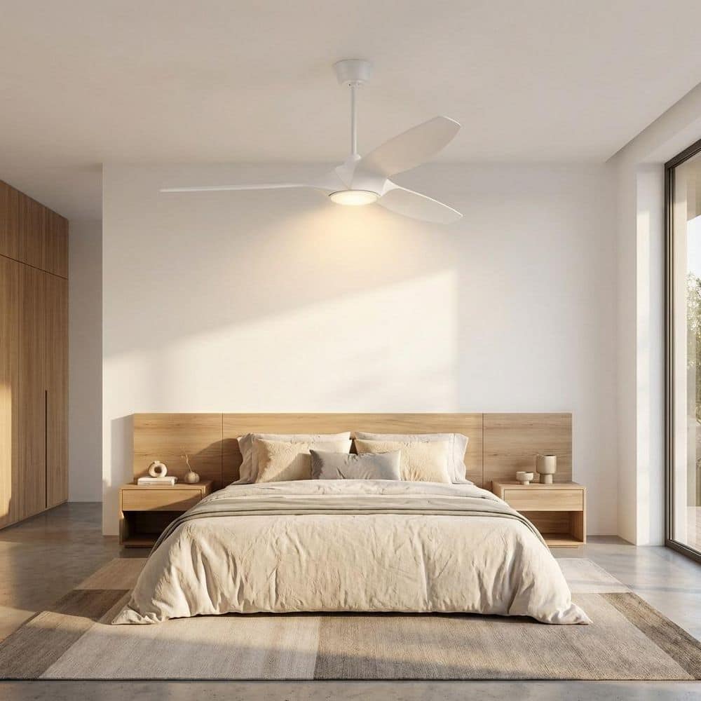Selen 60 in. Matte White Downrod Mount Standard Indoor/Outdoor Smart LED Ceiling Fan with Remote Included price history on PriceWatchPro