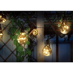 Outdoor 64 in. Solar Edison Bulb Integrated LED String Lights (4-Pack)