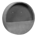 Wally Extra-Small 11.8 in. Dia Gray Fiberstone Indoor Outdoor Modern Hanging Round Planter