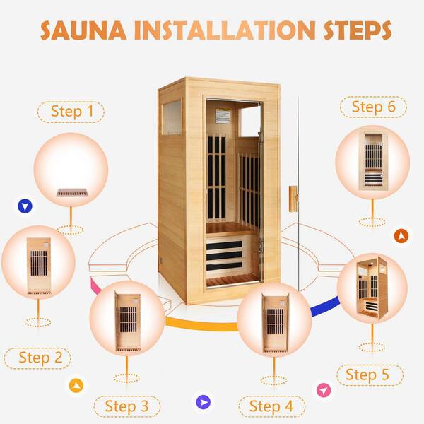 Aoibox - 1-Person Graphene Far Infrared Sauna Room Dual Audio Bluetooth