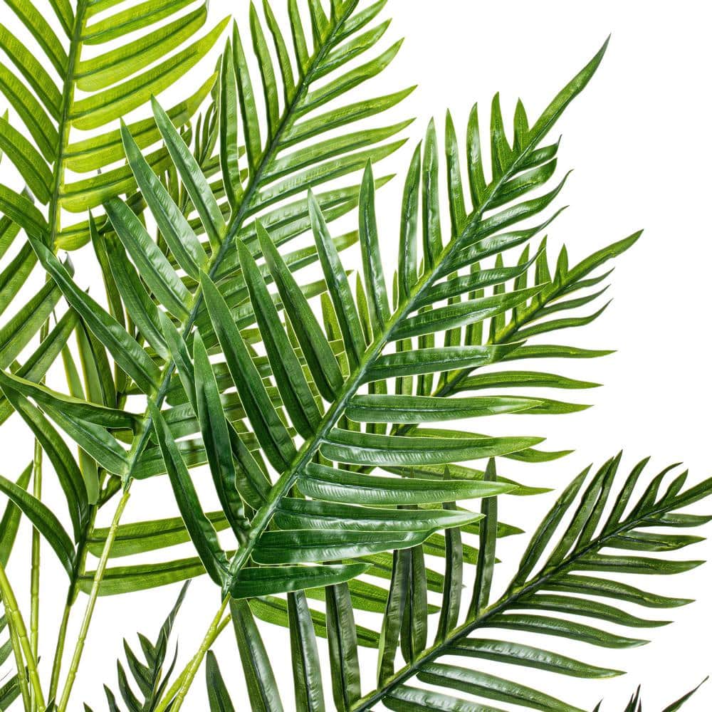 Tropical Oasis 58" Real Touch Fern Floor Plant in Black Planter