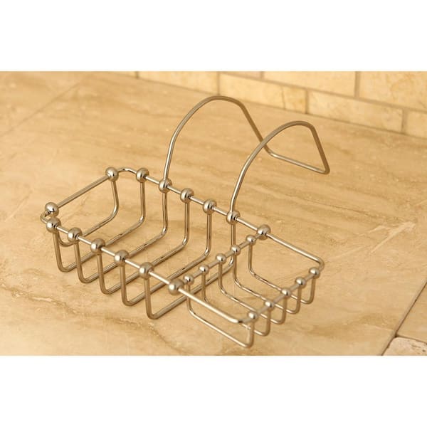 Buoluty Clawfoot Tub Shower Caddy(Shower Rod Not Included),Clawfoot Tub  Accessories,Tub Caddy,SUS304 Stainless Steel Shower Shelves,Clawfoot Tub  Soap