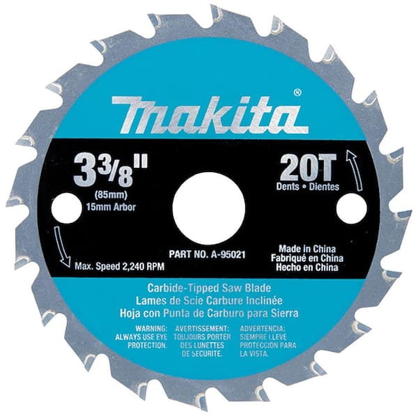 Makita 3-3/8 in. 20 TPI Carbide-Tipped Circular Saw Blade for SH01W