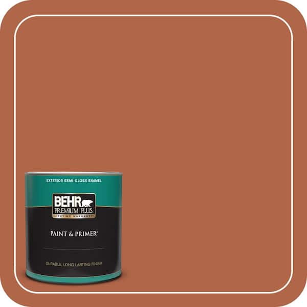 BEHR PREMIUM PLUS 1 qt. #M200-7 Rusty Gate Semi-Gloss Enamel Exterior Paint & Primer