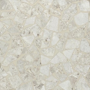 Frammenta Square 12 in. x 12 in. White Porcelain Mosaic Tile (10.66 sq. ft./Case)