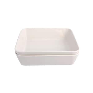 Cortot 2 Piece White Porcelain Salad Bowl Set