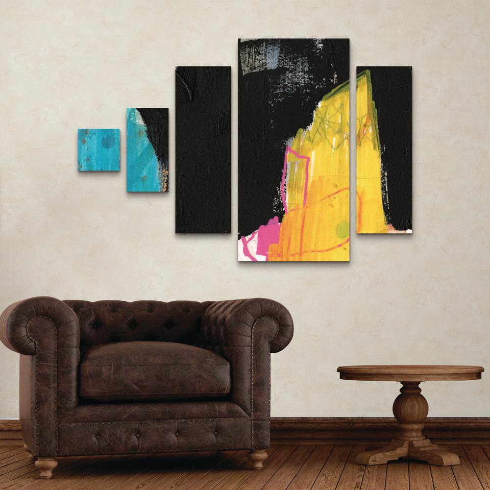 Trademark Fine Art Jennifer Goldberger Primary Action III 5 Piece Panel Set Art