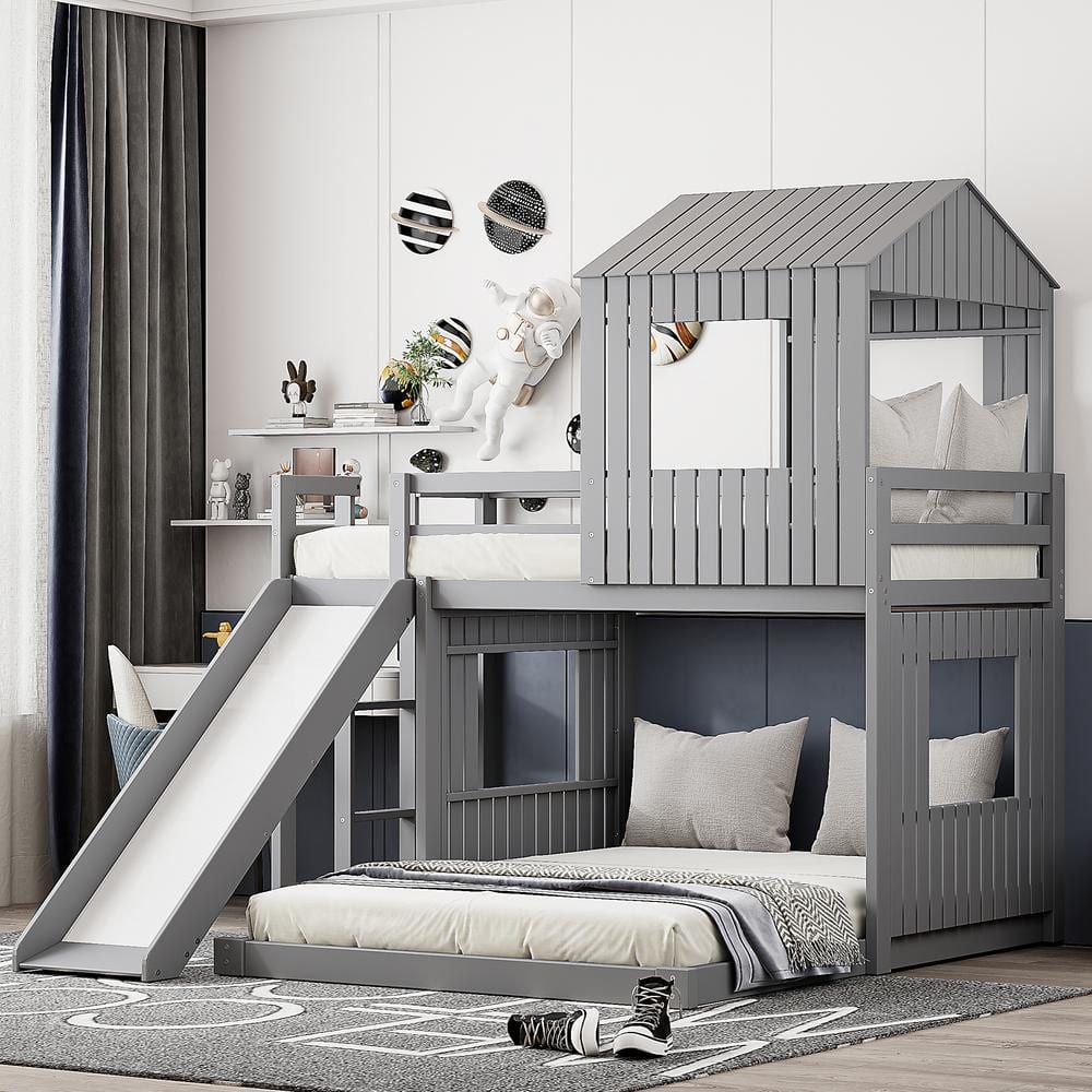 Full size bed with slide best sale