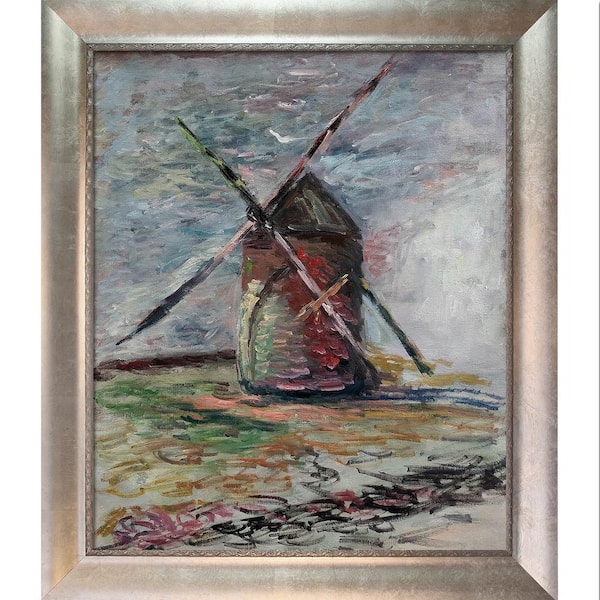 LA PASTICHE Moulin by Henri Matisse Champagne Scoop with Swirl Lip Framed Nature Oil Painting Art Print 25 in. x 29 in.