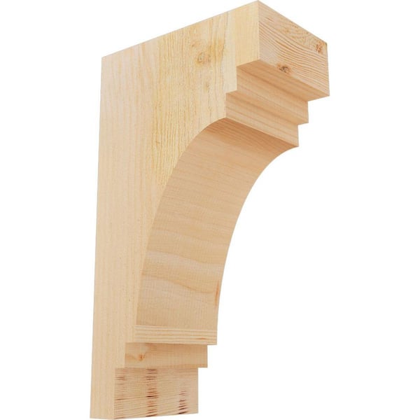 Ekena Millwork 6 in. x 10 in. x 18 in. Douglas Fir Pescadero Rough Sawn Corbel
