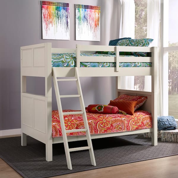 Naples Off White Twin Over Twin Bunk Bed
