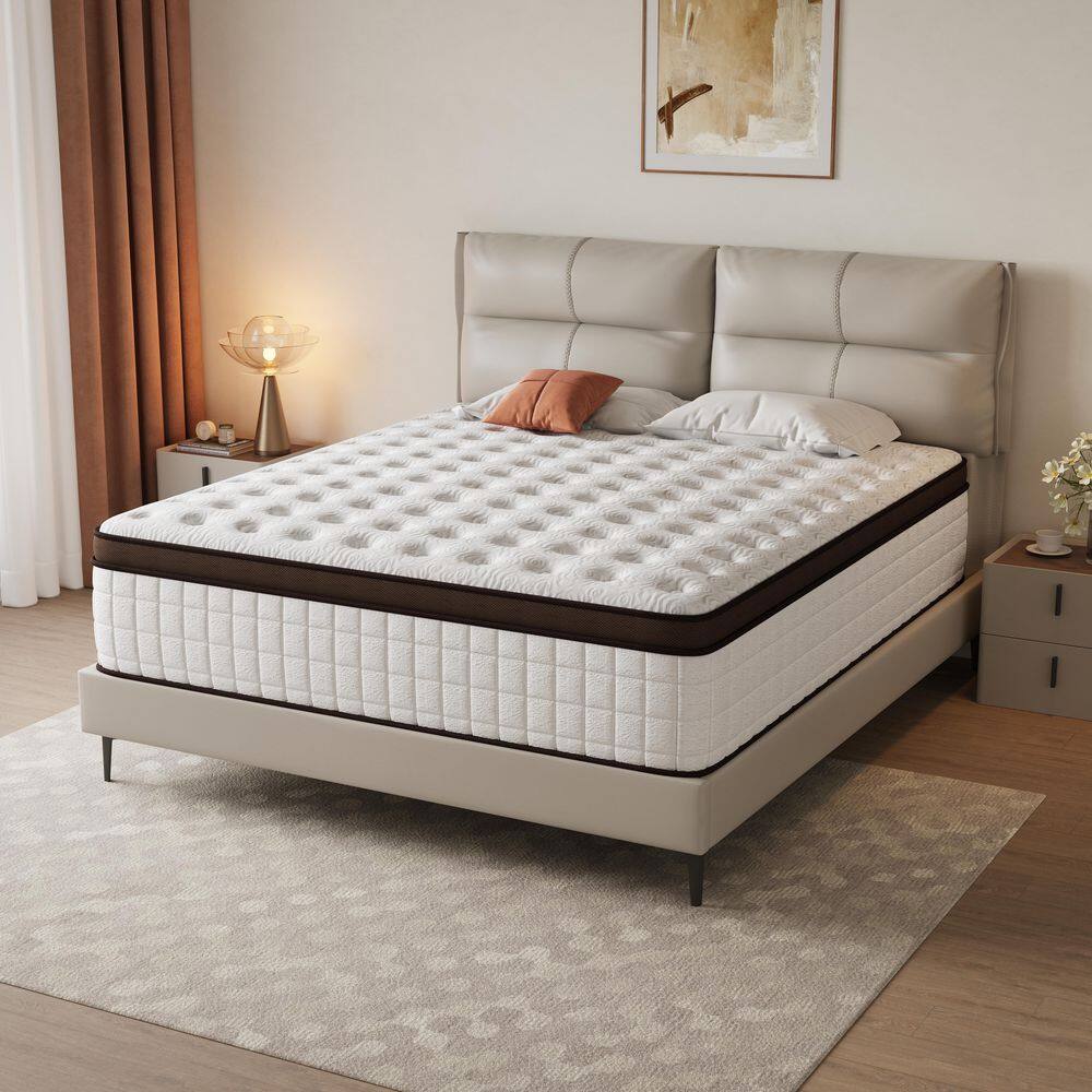 Queen Medium 14 Inch Mattress with Memory Foam & Pocketed Coils for Spinal Alignment Support & Pressure-Free Relaxation price history on PriceWatchPro