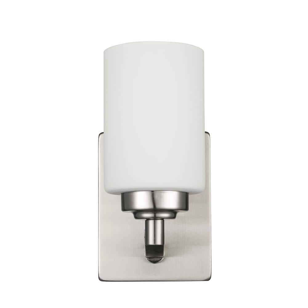 Nickel Dimmable 9" Direct Wired Electric Sconce