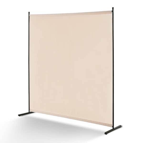 VEVOR Room Divider, Single Panel Room Divider, 71.5 in. Privacy Screen Indoor Divider for Room, Freestanding Beige Canvas