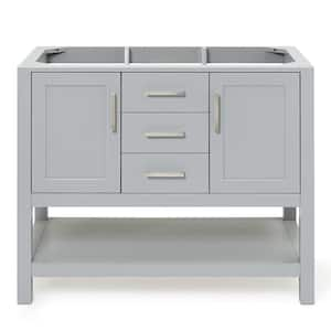 Bayhill 42 in. W x 21.5 in. D x 34.5 in. H Freestanding Bath Vanity Cabinet Only in Grey