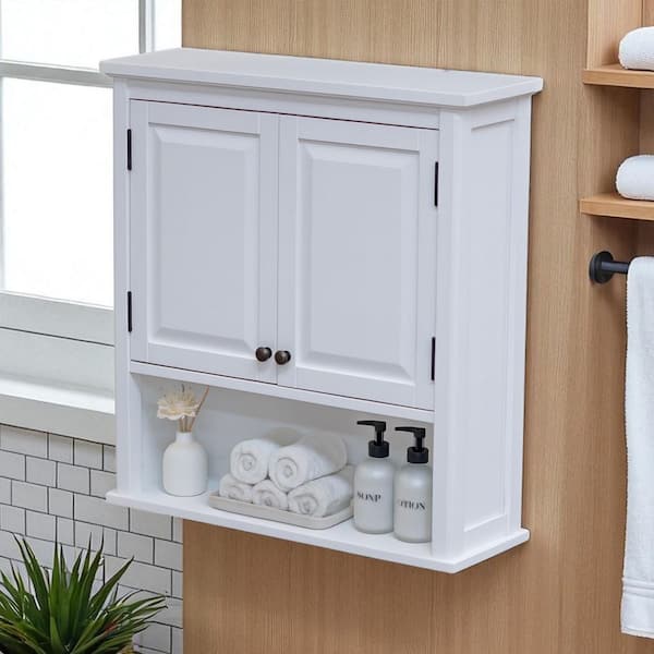 Bath Storage Cabinet キャビネット アメリカ　家具　雑貨 Alaterre Furniture Dorset 27 in. W Wall Mounted Bath Storage