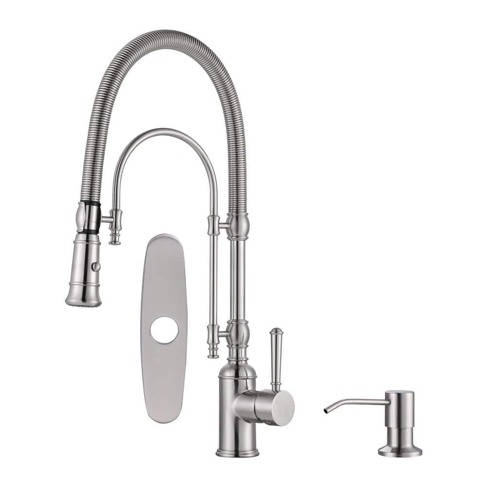 Reviews for Single Handle Pull Down Sprayer Kitchen Faucet Solid Brass
