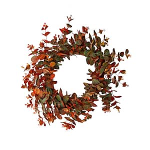 22 in. Artificial Fall Eucalyptus Wreath