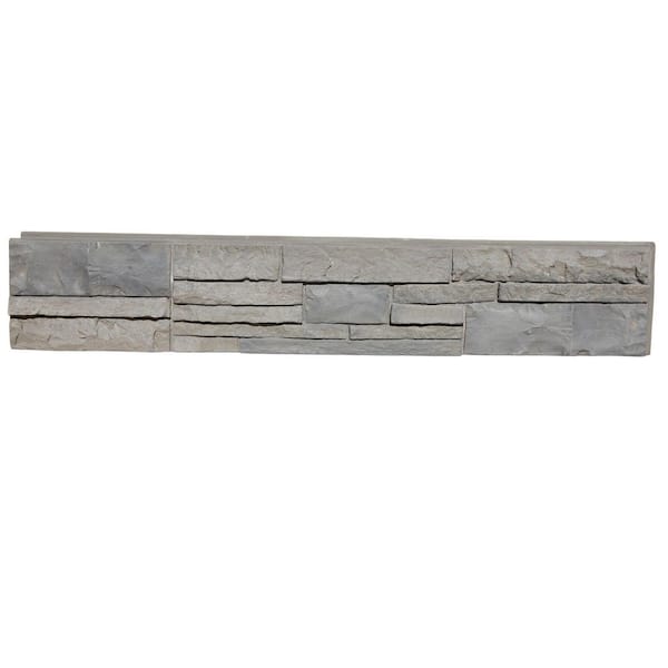 TRITAN BP Summit Faux Stone Panel 48 in x 8 in Glacier-Mist color