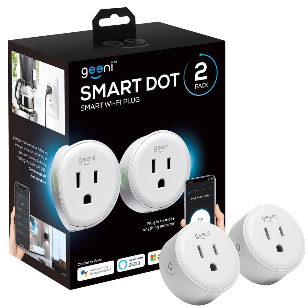 Geeni Smart Plug Smart Socket for Alexa and The Assistant - No Hub Required (2-Pack) - Home