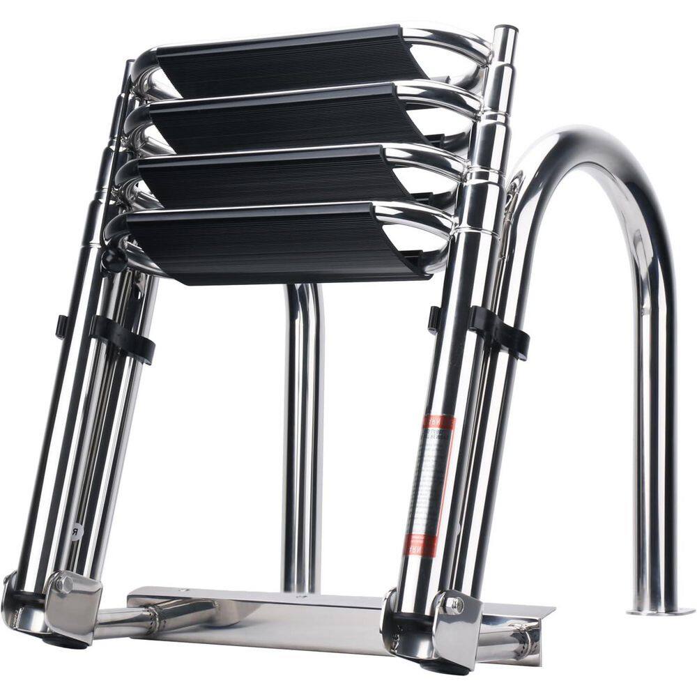 Heavy Duty 316 Stainless Steel 4 Step Telescoping Folding Pontoon BoatLadder with Wide Strong Handrails Reach 15.5 in. H price history on PriceWatchPro