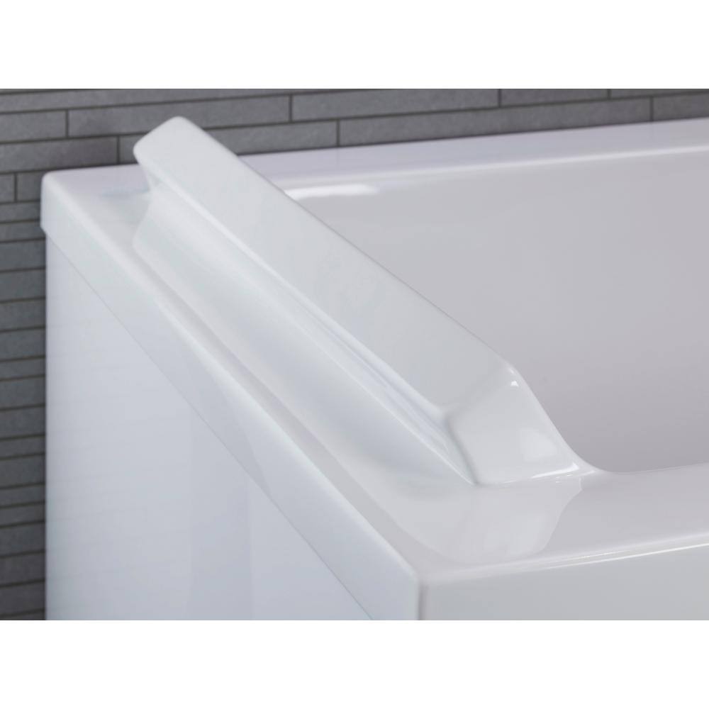 Starck 67'' White Acrylic Rectangular Drop-In Soaking Bathtub