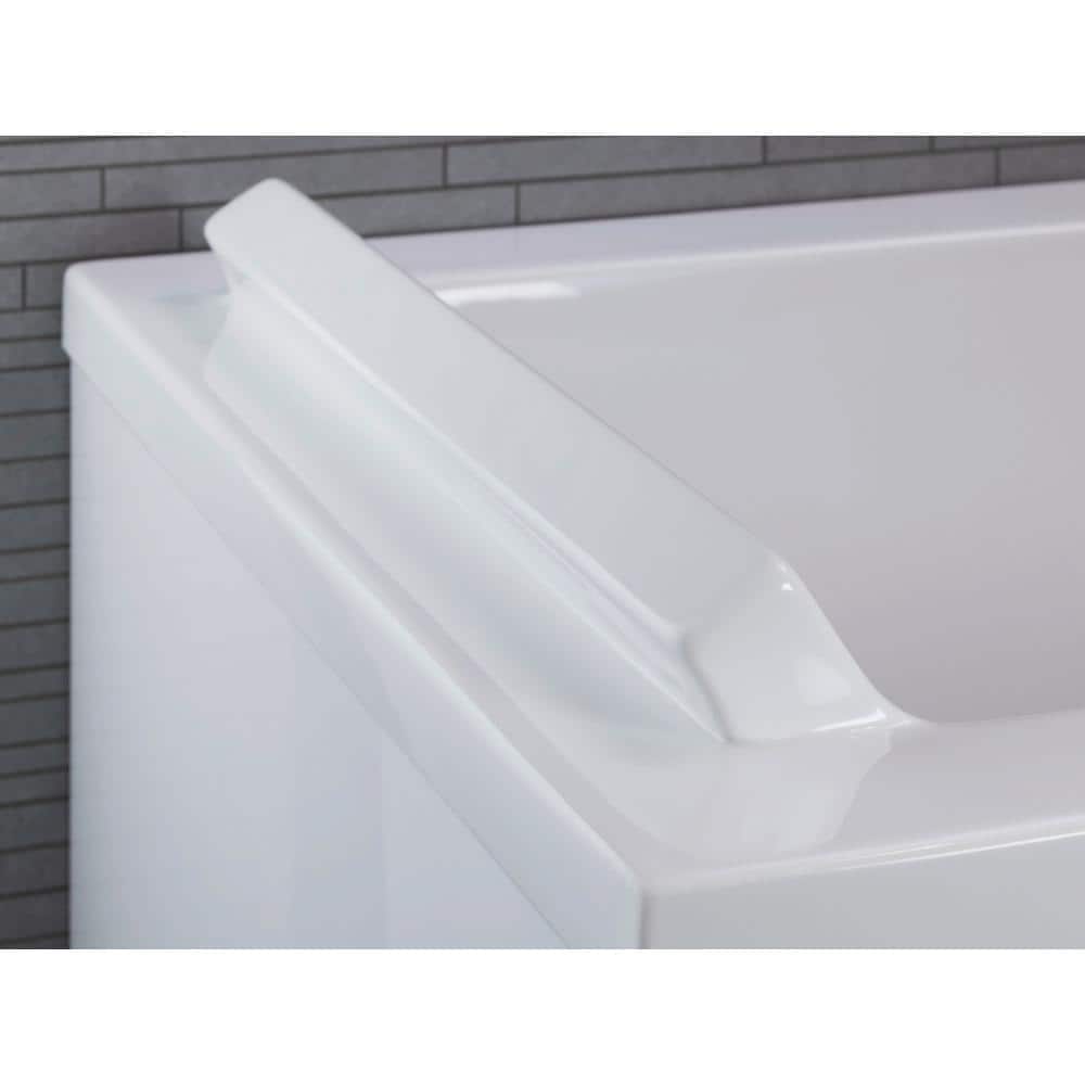 Starck 67" White Acrylic Drop-In Soaking Bathtub
