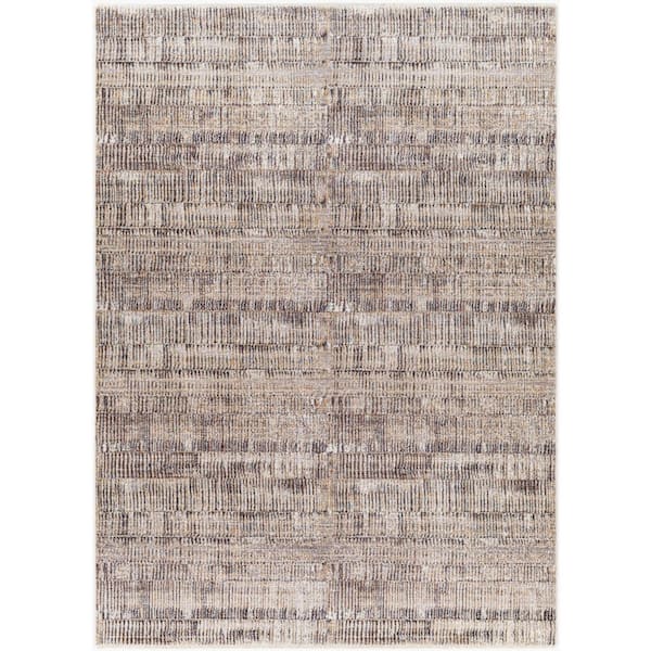 Aida Beige Modern Striped 2 X 4 Area Rug