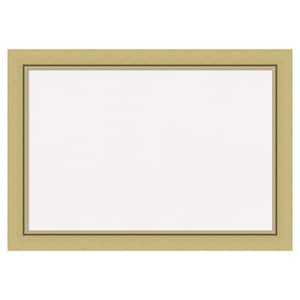 Landon Gold Narrow White Corkboard 27 in. x 19 in. Bulletin Board Memo Board