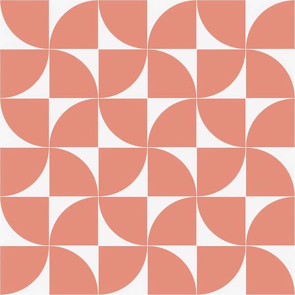 Ivy Hill Tile Tori Crescent Coral 4 in. x 0.47 in. Matte Porcelain Tile Sample